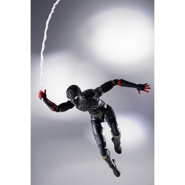 BLFBAS63007 - Spider-Man: No Way Home Spider-Man Black and Gold Suit S.H.Figuarts Action Figure