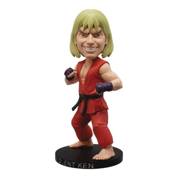 DC732086 - Street Fighter Violent Ken 8-Inch Polystone Bobblehead - Convention Exclusive