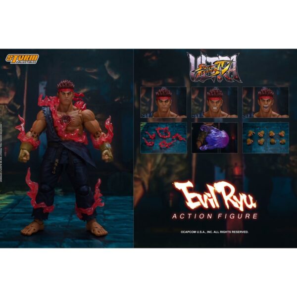 BLFSTM87174 - Ultimate Street Fighter IV Evil Ryu 1:12 Scale Action Figure