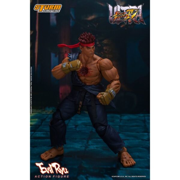 BLFSTM87174 - Ultimate Street Fighter IV Evil Ryu 1:12 Scale Action Figure