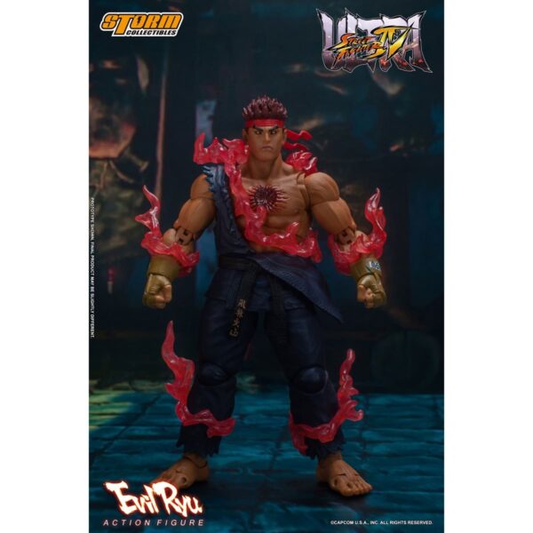 BLFSTM87174 - Ultimate Street Fighter IV Evil Ryu 1:12 Scale Action Figure