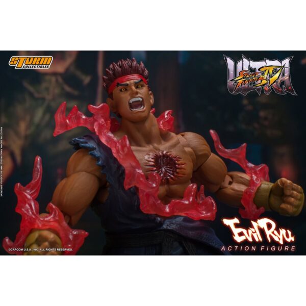 BLFSTM87174 - Ultimate Street Fighter IV Evil Ryu 1:12 Scale Action Figure