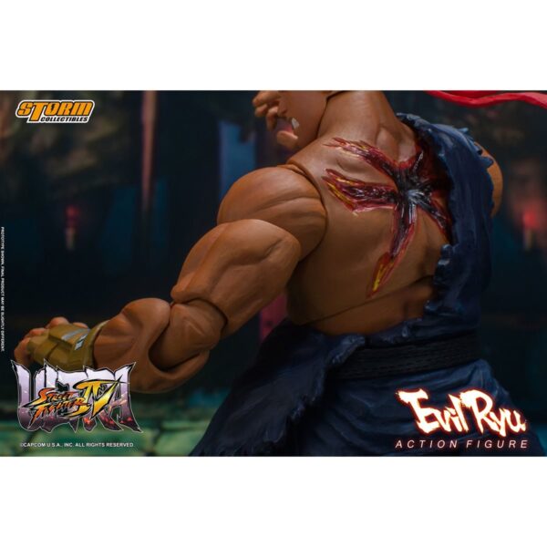 BLFSTM87174 - Ultimate Street Fighter IV Evil Ryu 1:12 Scale Action Figure
