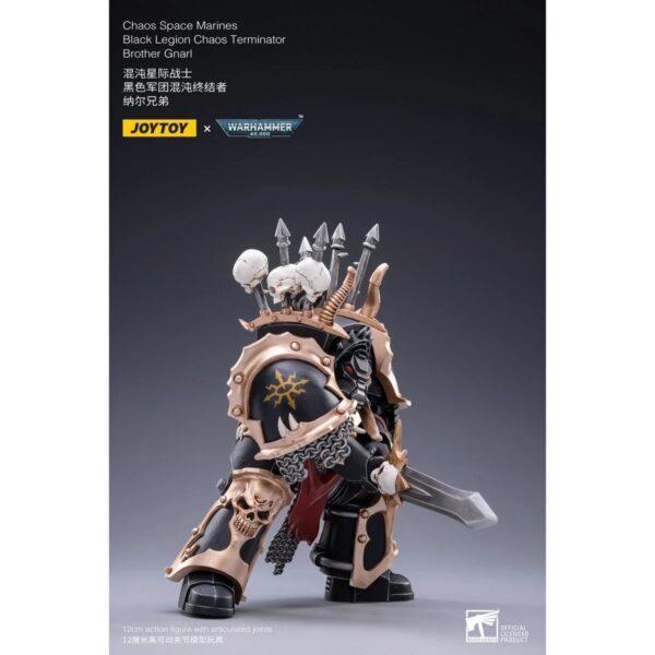 DC3037212 - Joy Toy Warhammer 40,000 Chaos Space Marines Black Legion Chaos Terminator Brother Gnarl 1:18 Scale Action Figure