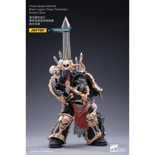 DC3037212 - Joy Toy Warhammer 40,000 Chaos Space Marines Black Legion Chaos Terminator Brother Gnarl 1:18 Scale Action Figure