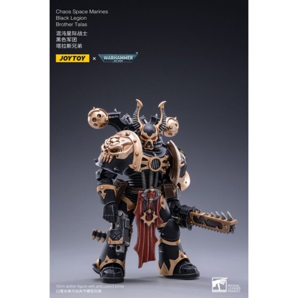 DC3037214-Joy Toy Warhammer 40,000 Chaos Space Marines Black Legion Brother Talas 1:18 Scale Action Figure