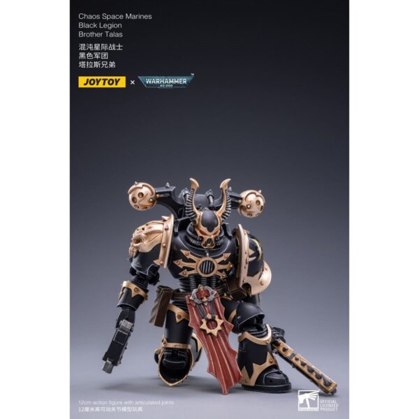 DC3037214-Joy Toy Warhammer 40,000 Chaos Space Marines Black Legion Brother Talas 1:18 Scale Action Figure