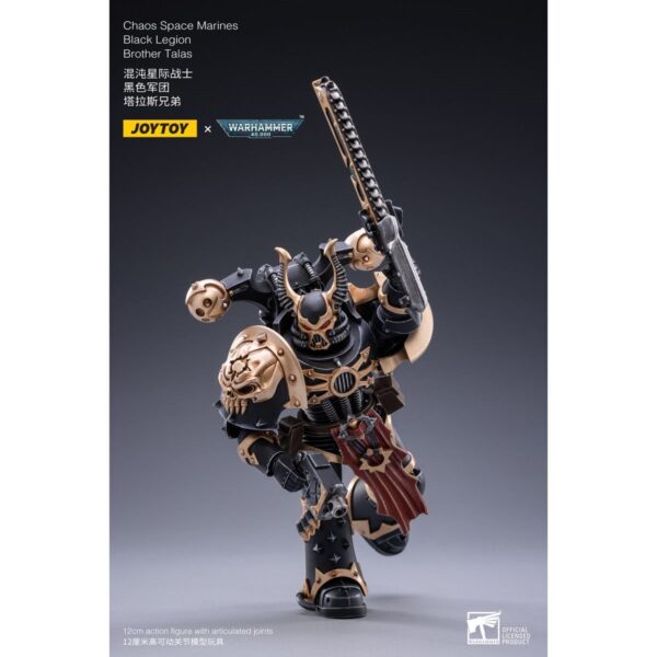 DC3037214-Joy Toy Warhammer 40,000 Chaos Space Marines Black Legion Brother Talas 1:18 Scale Action Figure