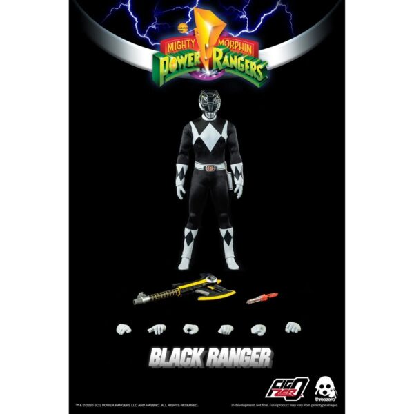 TH3Z0197 - Mighty Morphin Power Rangers Black Ranger 1:6 Scale Action Figure