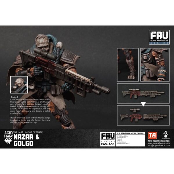 TNFAVA53-Acid Rain Nazar and Golgo 1:18 Scale Action Figure 2-Pack