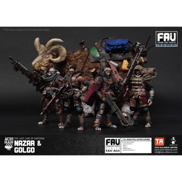 TNFAVA53-Acid Rain Nazar and Golgo 1:18 Scale Action Figure 2-Pack