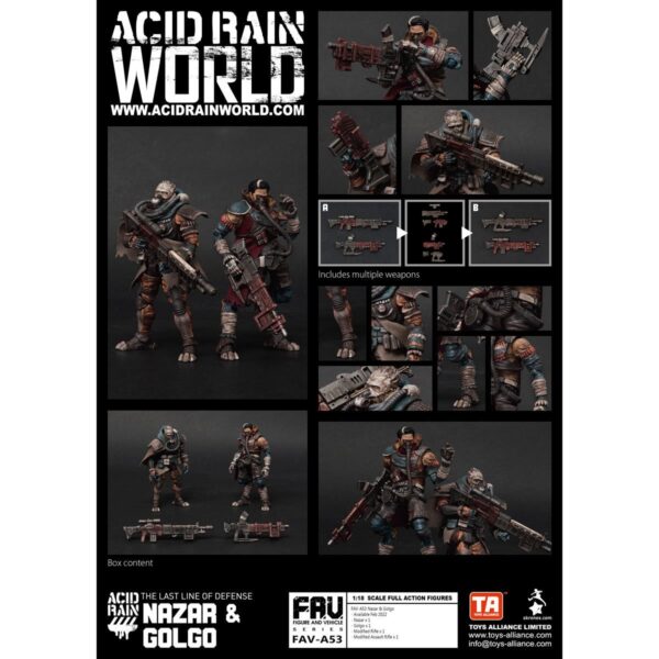 TNFAVA53-Acid Rain Nazar and Golgo 1:18 Scale Action Figure 2-Pack