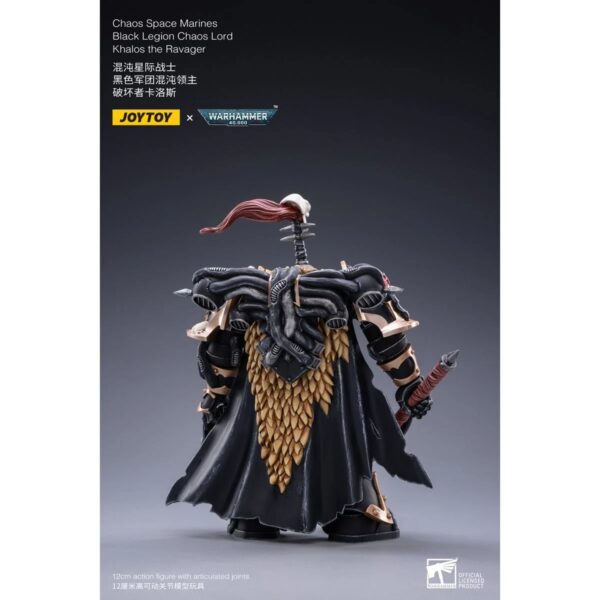 DC3037209-Joy Toy Warhammer 40,000 Chaos Space Marines Black Legion Chaos Lord Khalos the Ravager 1:18 Scale Action Figure