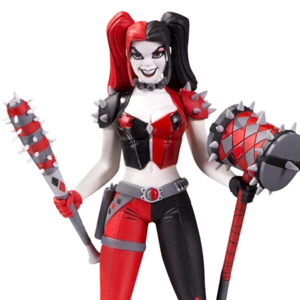 DC36702-Harley Quinn Red White and Black Statue Amanda Conner Statue