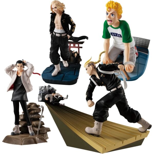 UTCMH51631-Tokyo Revengers Toman Heroic Scenes Petitrama Series Set of 4