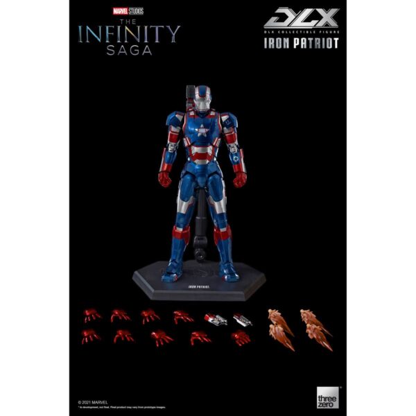 TH3Z0257-Avengers: Infinity Saga Iron Patriot DLX 1:12 Scale Action Figure