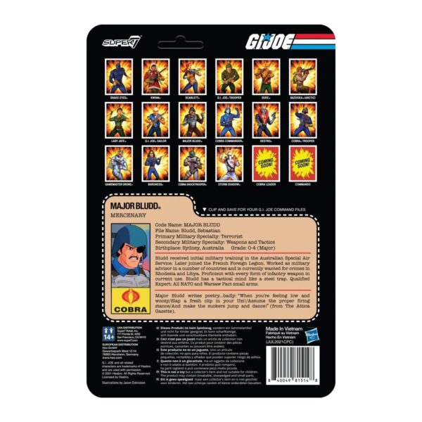SUP81514-G.I. Joe Major Bludd 3 3/4-Inch ReAction Figure