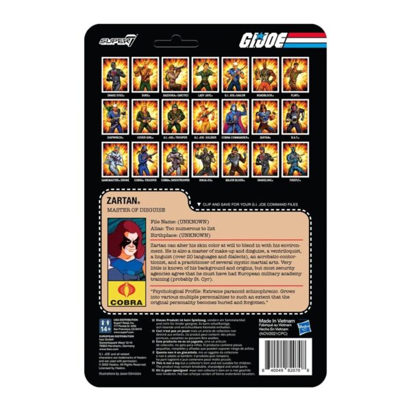 SUP82070-G.I. Joe Zartan 3 3/4-Inch ReAction Figure