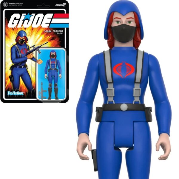 SUP82085-G.I. Joe Cobra Female Trooper Red Hair (Pink) 3 3/4-Inch ReAction Figure