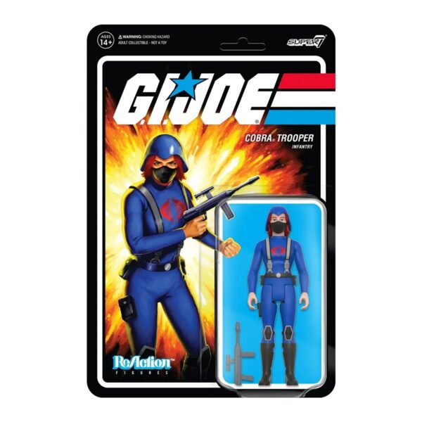 SUP82085-G.I. Joe Cobra Female Trooper Red Hair (Pink) 3 3/4-Inch ReAction Figure