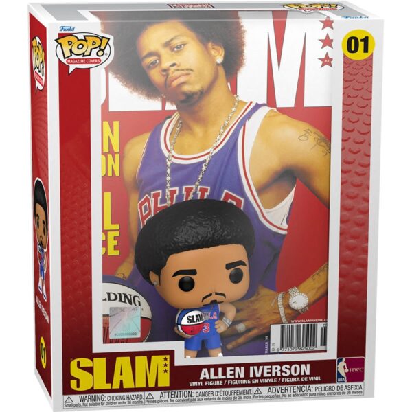 FU59349-NBA SLAM Allen Iverson Pop! Cover Figure with Case