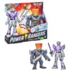 HSF2936-Power Rangers Dino Fury Battle Attackers 2-Pack Void Knight vs. Snageye Martial Arts Kicking Action Figures