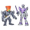 HSF2936-Power Rangers Dino Fury Battle Attackers 2-Pack Void Knight vs. Snageye Martial Arts Kicking Action Figures