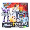 HSF2936-Power Rangers Dino Fury Battle Attackers 2-Pack Void Knight vs. Snageye Martial Arts Kicking Action Figures
