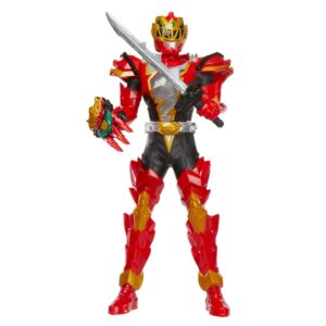 HSF5718-Power Rangers Dino Fury Spiral Strike Red Ranger 12-inch Electronic Spinning and Light FX Action Figure