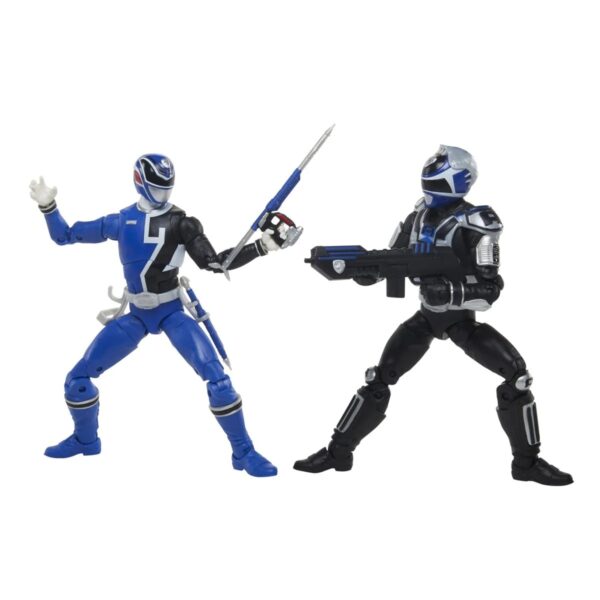 HSF1171-Power Rangers Lightning Collection 6-Inch S.P.D. Squad B Blue Ranger and Squad A Blue Ranger Action Figure Battle Pack