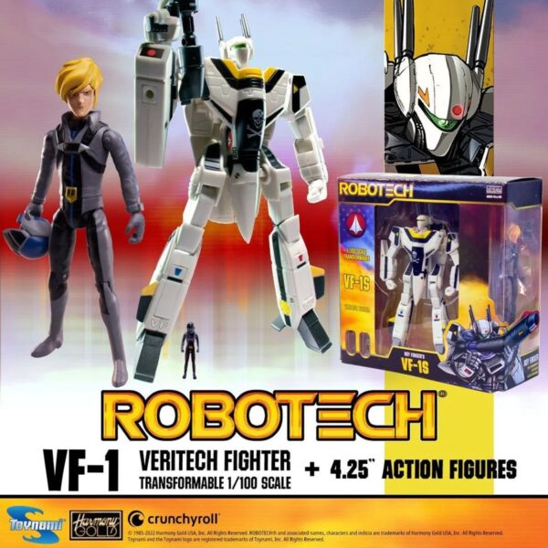 TNROBOA-Robotech Transformable VF-1S 1:100 and Pilot Figure - Roy Fokker