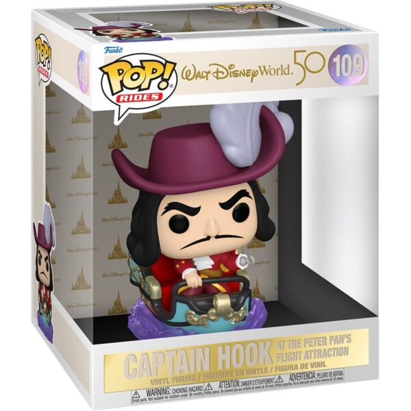 FU59512-Walt Disney World 50th Anniversary Captain Hook on Peter Pan's Flight Ride Pop! Vinyl Vehicle