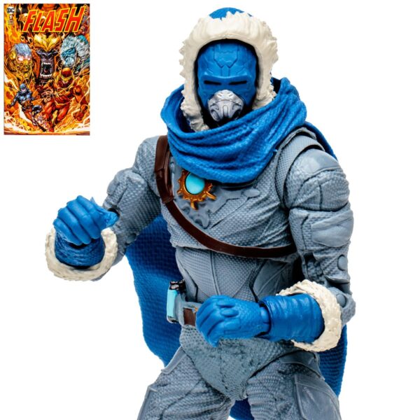 MF15908-1 (1) MF15908-The Flash Captain Cold Page Punchers 7-Inch Scale Action Figure with The Flash Comic Book