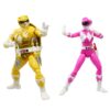 HSF2967/86163-Power Rangers X Teenage Mutant Ninja Turtles Lightning Collection Michelangelo Yellow and April Pink Action Figures