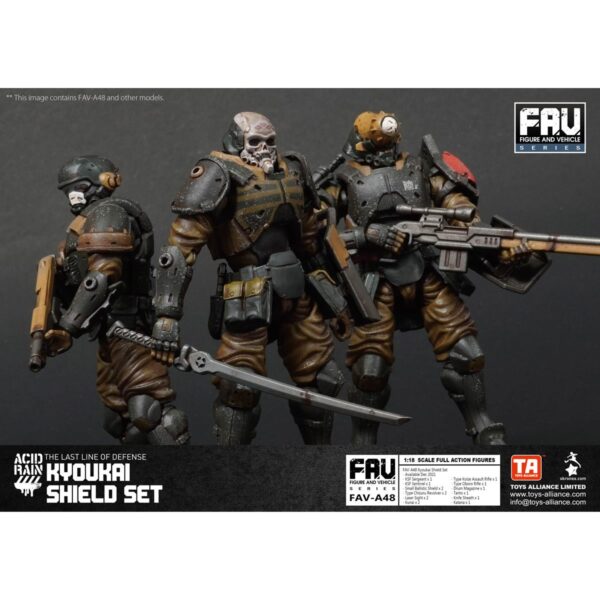 TNFAVA48-Acid Rain Kyoukai Shield Forces 1:18 Scale Action Figure 2-Pack