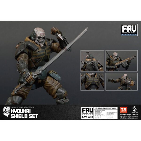 TNFAVA48-Acid Rain Kyoukai Shield Forces 1:18 Scale Action Figure 2-Pack
