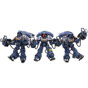 DC3037219-Joy Toy Warhammer 40,000 Ultramarines Primaris Inceptors 1:18 Scale Action Figure 3-Pack
