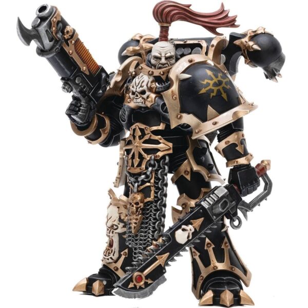 DC3037239-Joy Toy Warhammer 40,000 Chaos Space Marines Black Legion Havocs Champion Brother Slael 1:18 Scale Action Figure