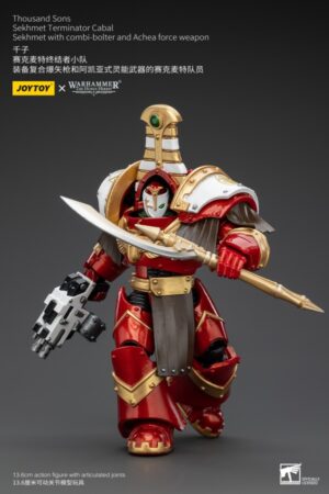 JT7349-Joy Toy Thousand Sons Sekhmet Terminator Cabal Sekhmet With Combi-Bolter And Achea Force Weapon