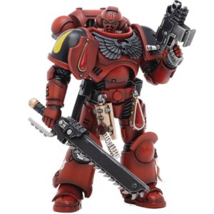 DC3037260-Joy Toy Warhammer 40,000 Space Marines Blood Angels Intercessors Brother Sergeant Ranian 1:18 Scale Action Figure