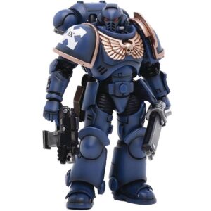 DC3037282-Joy Toy Warhammer 40,000 Space Marines Ultramarines Outriders Brother Catonus 1:18 Scale Action Figure