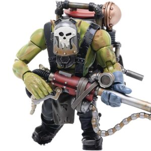 DC3037290-Joy Toy Warhammer 40,000 Ork Kommandos Burna Boy Ragrob 1:18 Scale Action Figure