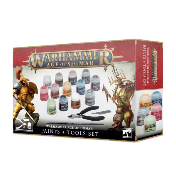 80-17-Warhammer Age of Sigmar: Paints + Tools Set