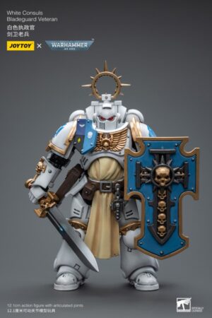 JT7981-Joy Toy Warhammer 40,000 White Consuls Bladeguard Veteran 1:18 Scale Action Figure