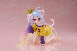 TT40353-TAITO No Game No Life Desktop Cute Figure - Shiro (Cat Ear T-Shirt Ver.)