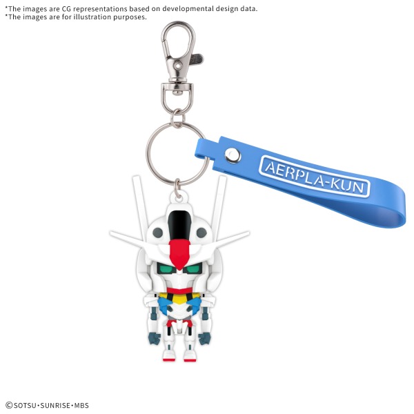 5068379-BANDAI HOBBY AERPLA-KUN 3D RUBBER MASCOT KEYCHAIN