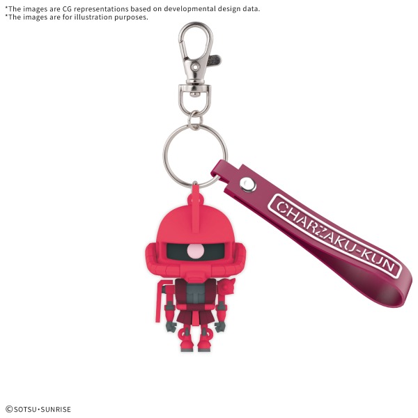 5068382-BANDAI HOBBY CHARZAKU-KUN 3D RUBBER MASCOT KEYCHAIN
