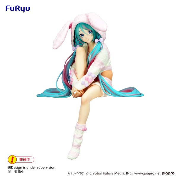FR36408-FURYU Corporation Hatsune Miku　Noodle Stopper Figure -Rabbit Ear Hood Pajama