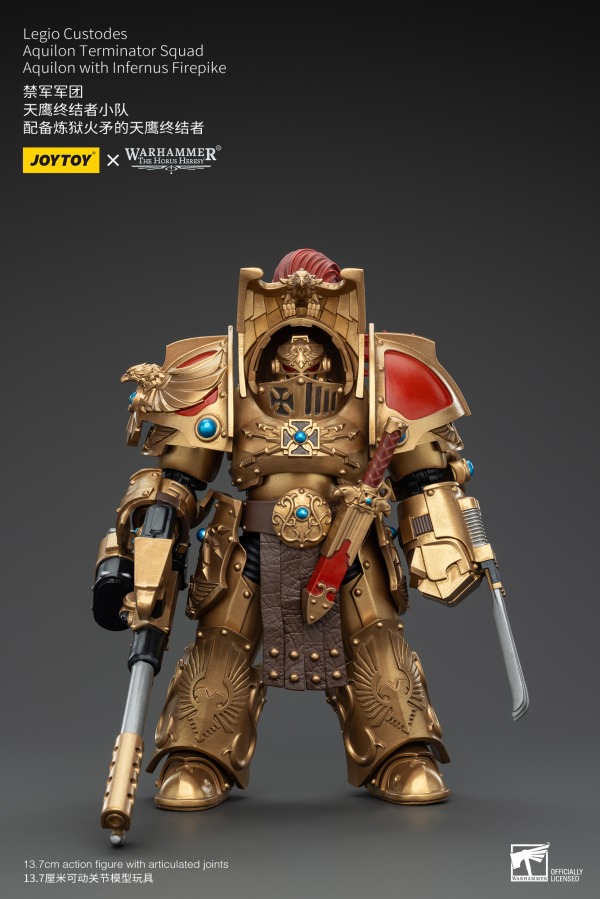 JT00768-JOYTOY Legio Custodes Aquilon Terminator Squad Aquilon with Infernus Firepike