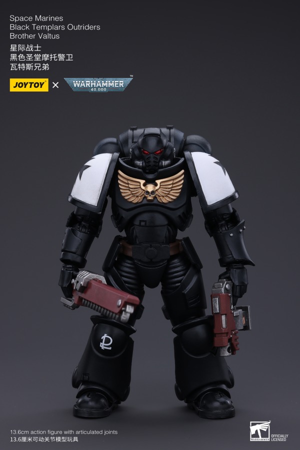 JT2849-JOYTOY Space Marines Black Templars Outriders Brother Valtus